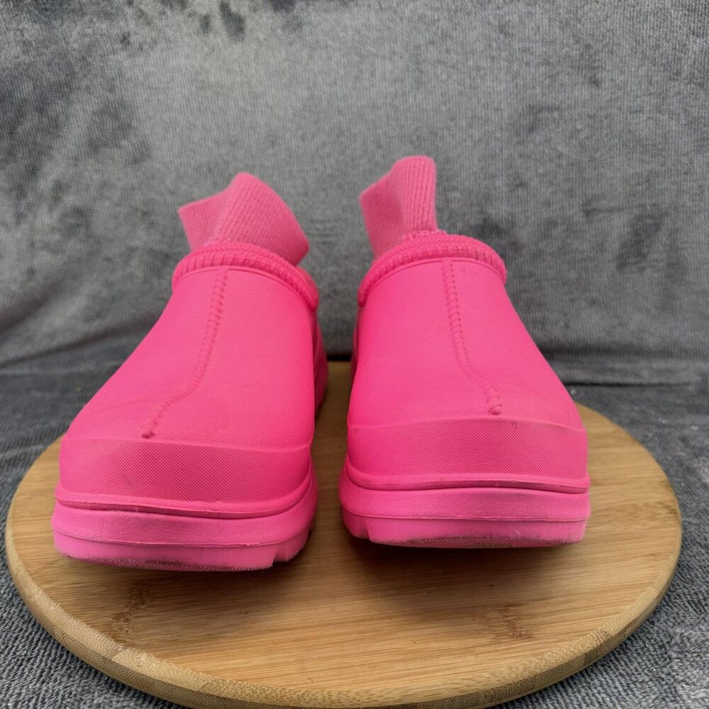 UGG Shoes Womens Size 10 Pink Rubber Waterproof Lined Slip On Clog Sneakers - Picture 2 of 11